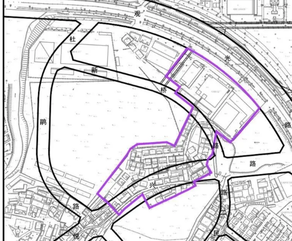 新石桥旧村城市更新单元项目位于观澜街道观光路与悦兴路交汇处附近