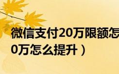 微信支付20万限额怎么解封（微信支付限额10万怎么提升）