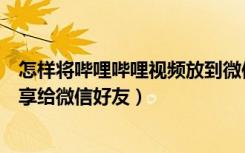 怎样将哔哩哔哩视频放到微信状态（哔哩哔哩怎么将视频分享给微信好友）