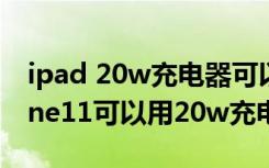 ipad 20w充电器可以充iphone11吗（iphone11可以用20w充电器吗）