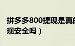 拼多多800提现是真的吗（拼多多实名认证提现安全吗）