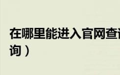 在哪里能进入官网查询（怎么进入官方网站查询）