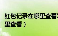 红包记录在哪里查看发了多少（红包记录在哪里查看）