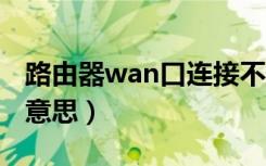 路由器wan口连接不上（路由器WAN是什么意思）