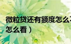 微粒贷还有额度怎么不可以贷款（微粒贷额度怎么看）