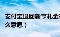 支付宝退回新享礼金在哪里（退回新享礼金什么意思）