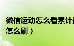 微信运动怎么看累计最高步数（微信运动步数怎么刷）