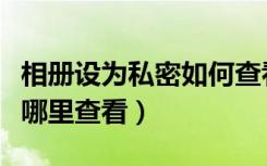 相册设为私密如何查看（相册设为私密照片在哪里查看）