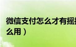 微信支付怎么才有摇摇乐（微信支付摇摇乐怎么用）