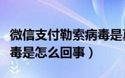 微信支付勒索病毒是真的吗（微信支付勒索病毒是怎么回事）