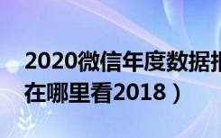 2020微信年度数据报告（微信年度数据报告在哪里看2018）