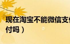 现在淘宝不能微信支付吗（淘宝不可以微信支付吗）