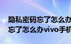 隐私密码忘了怎么办vivo手机x7（隐私密码忘了怎么办vivo手机）