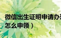 微信出生证明申请办理流程（微信电子出生卡怎么申领）