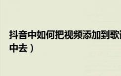 抖音中如何把视频添加到歌词（抖音如何将歌词添加到视频中去）