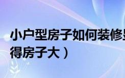 小户型房子如何装修显大（小户型怎么装修显得房子大）