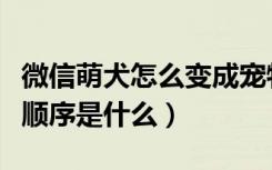 微信萌犬怎么变成宠物（微信萌犬变变变合成顺序是什么）