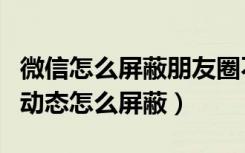 微信怎么屏蔽朋友圈不看我的动态（微信应用动态怎么屏蔽）