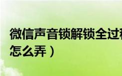 微信声音锁解锁全过程（微信尝试解锁声音锁怎么弄）