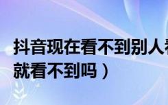 抖音现在看不到别人看了啥吗（抖音不给谁看就看不到吗）