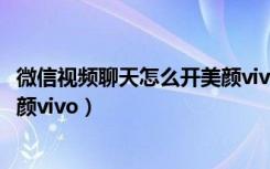 微信视频聊天怎么开美颜vivox21a（微信视频聊天怎么开美颜vivo）