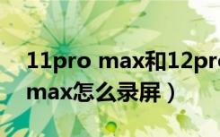 11pro max和12promax（iphone12pro max怎么录屏）