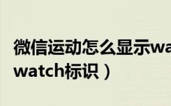 微信运动怎么显示watch标识（微信运动显示watch标识）