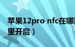 苹果12pro nfc在哪里（苹果12nfc功能在哪里开启）