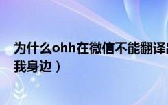 为什么ohh在微信不能翻译出（ohh微信翻译为什么是留在我身边）