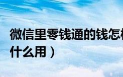 微信里零钱通的钱怎样才能用（微信零钱通有什么用）