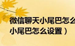 微信聊天小尾巴怎么设置（朋友圈iPhone8小尾巴怎么设置）