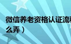 微信养老资格认证流程（微信养老资格认证怎么弄）