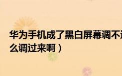 华为手机成了黑白屏幕调不过来（华为手机成了黑白屏幕怎么调过来啊）