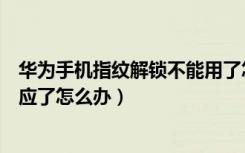 华为手机指纹解锁不能用了怎么办（华为手机指纹解锁没反应了怎么办）