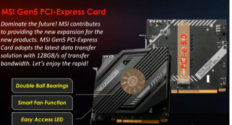 微星为未来的NVMe SSD打造PCIe Gen 5卡