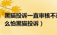 黑猫投诉一直审核不通过该怎么办（平台为什么怕黑猫投诉）