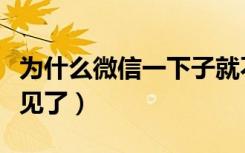 为什么微信一下子就不见了（微信那年今天不见了）