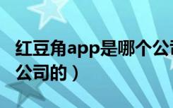 红豆角app是哪个公司的（红豆角app是哪个公司的）