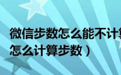 微信步数怎么能不计算步数（微信行走的力量怎么计算步数）