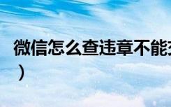 微信怎么查违章不能交罚款（微信怎么查违章）