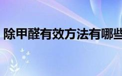 除甲醛有效方法有哪些（除甲醛方法有哪些）