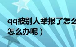 qq被别人举报了怎么办呢（qq被别人举报了怎么办呢）