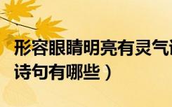 形容眼睛明亮有灵气诗句（形容眼睛有灵气的诗句有哪些）