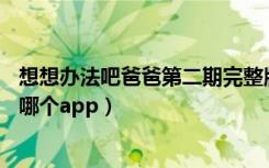 想想办法吧爸爸第二期完整版02（爸爸想想办法吧完整版在哪个app）