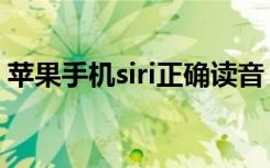 苹果手机siri正确读音（苹果嘿siri正确读音）