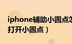 iphone辅助小圆点怎么出来（苹果手机怎么打开小圆点）