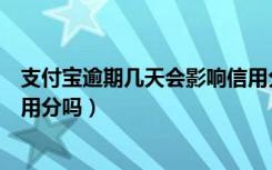 支付宝逾期几天会影响信用分吗（支付宝逾期一天会影响信用分吗）