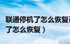 联通停机了怎么恢复已经交了话费（联通停机了怎么恢复）