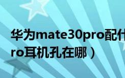 华为mate30pro配什么耳机（华为mate30pro耳机孔在哪）