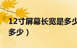 12寸屏幕长宽是多少厘米（12寸屏幕长宽是多少）